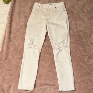 Abercrombie and Fitch White Jeans